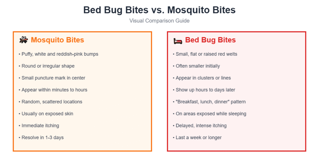 Bed Bug Bites vs Mosquito Bites