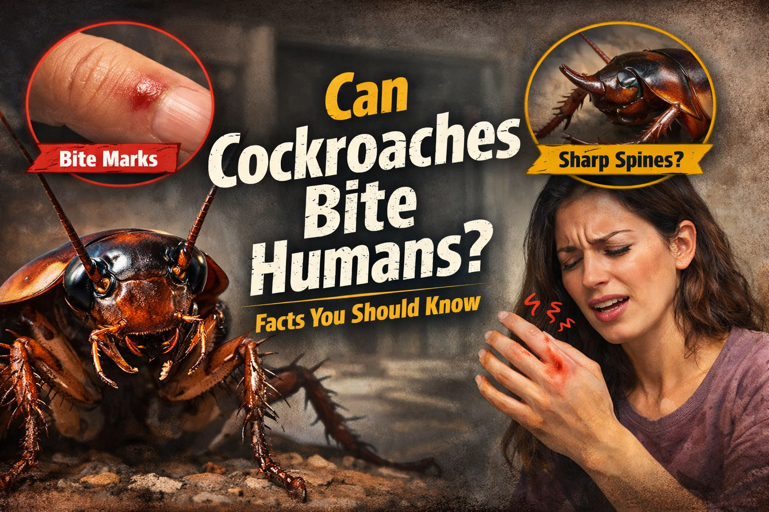 do cockroaches bite