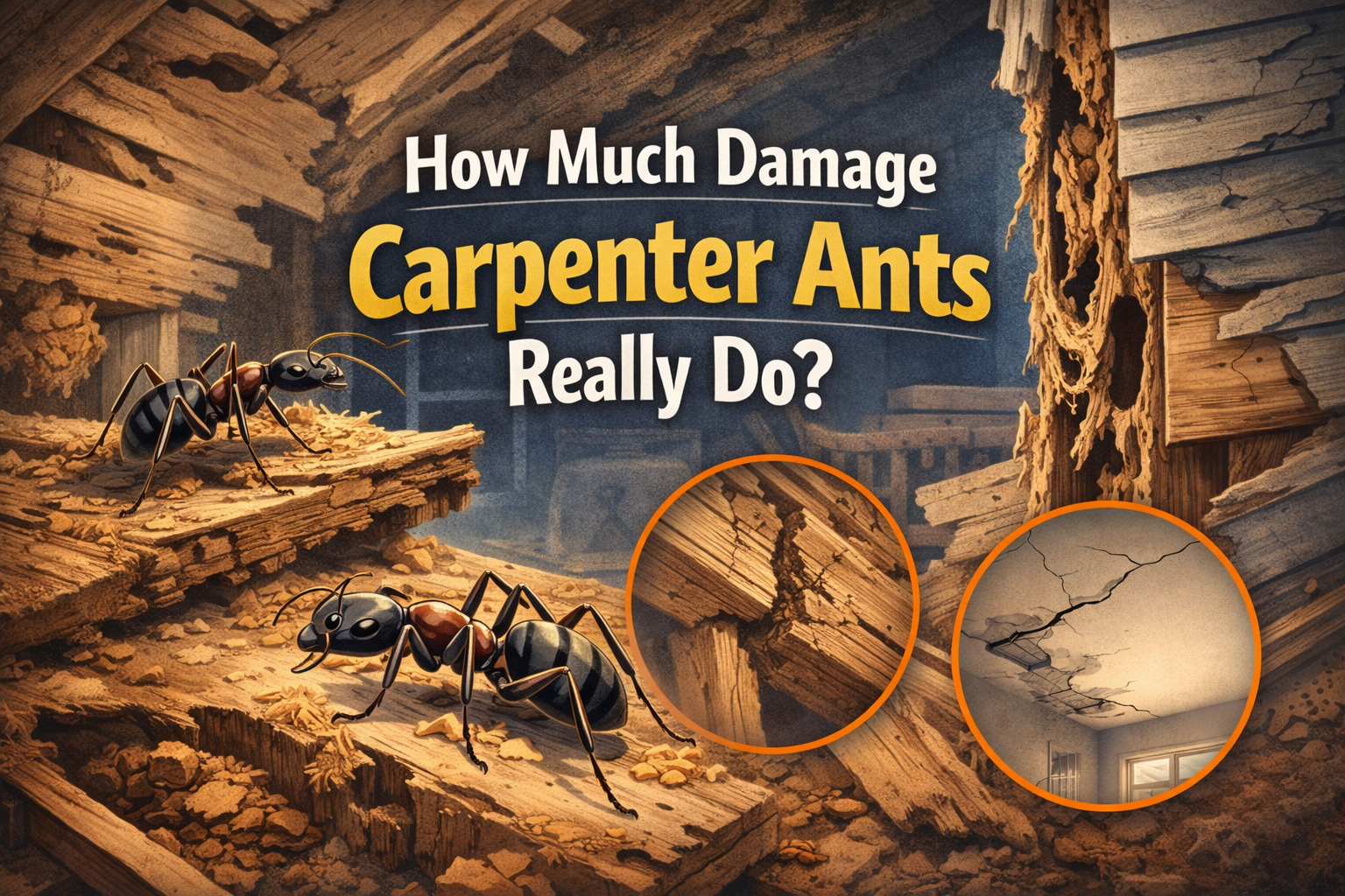 Carpenter Ants Damage