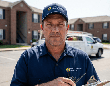 Pest Control Dayton technician providing residential pest treatment
