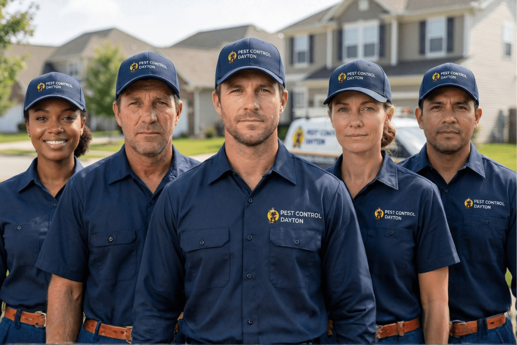 Pest Control Dayton team of professional exterminators outdoors